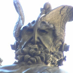 L'autoportrait de Cellini, Persée de Benvenuto Cellini. Loggia della Signoria ou Loggia dei Lanzi, la Piazza della Signoria, Florence, Italie. Author and Copyright Marco Ramerini,,